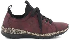 Rieker Promenadskor N42M2-35 Vinröd