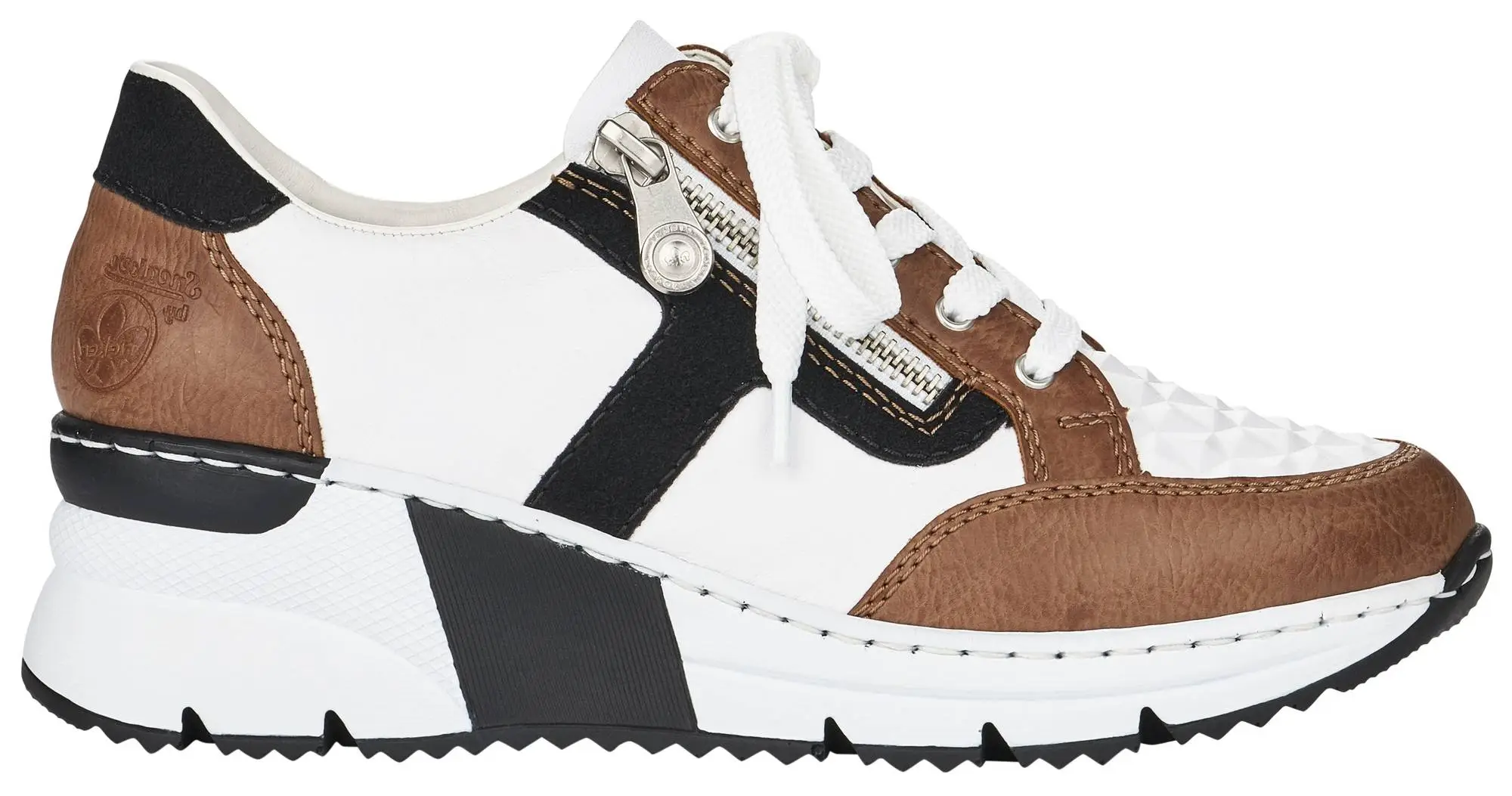 Rieker Kilklackade Sneakers N6303-64 Vit/multi 3 Rieker Kilklackade Sneakers N6303-64 Vit/multi