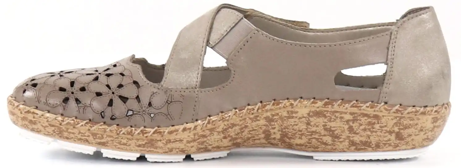 Rieker Dam Promenadskor I Läder 44856-64 Beige 4 Rieker Dam Promenadskor I Läder 44856-64 Beige - Bild 2