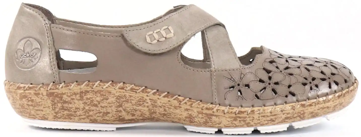 Rieker Dam Promenadskor I Läder 44856-64 Beige 3 Rieker Dam Promenadskor I Läder 44856-64 Beige