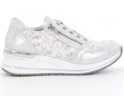 Rieker Remonte Sneakers Med Kilklack D3203-90 Silver