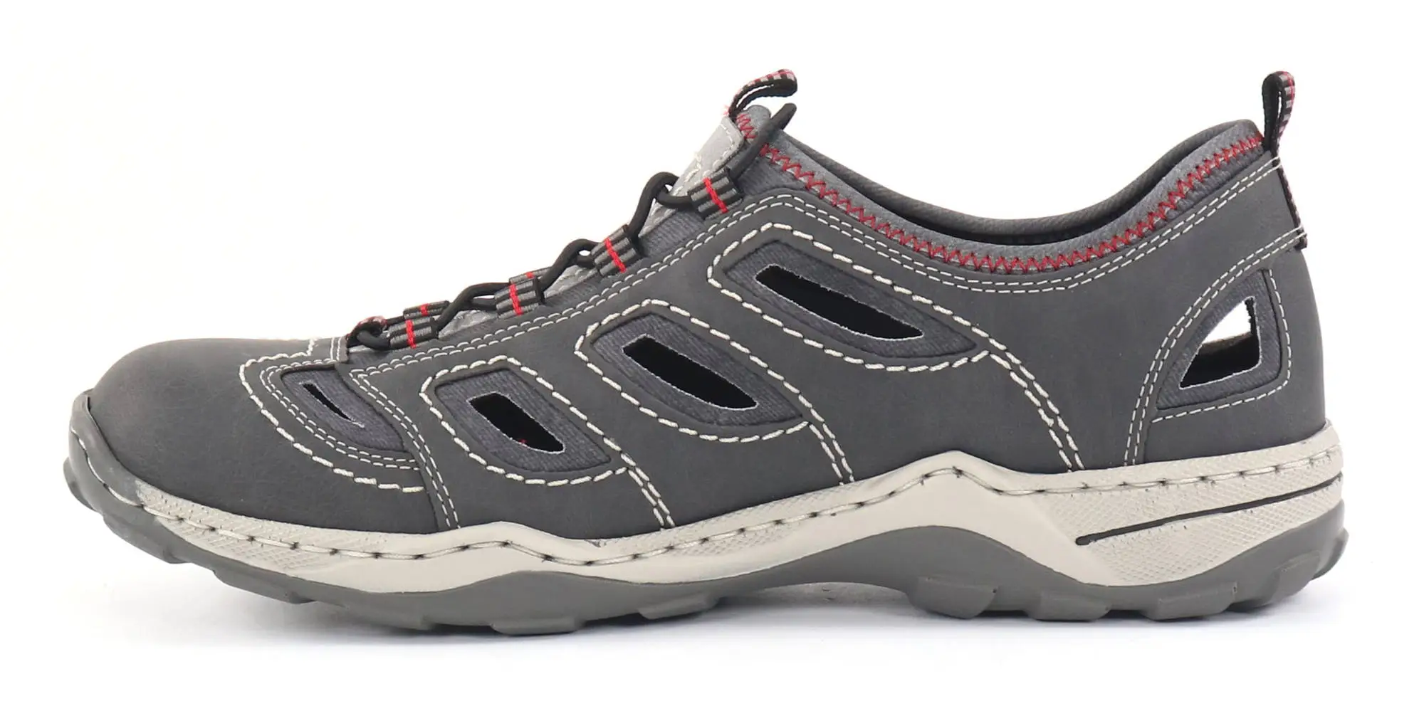 Rieker Promenadskor 08065-46 Grå 5 Rieker Promenadskor 08065-46 Grå - Bild 3