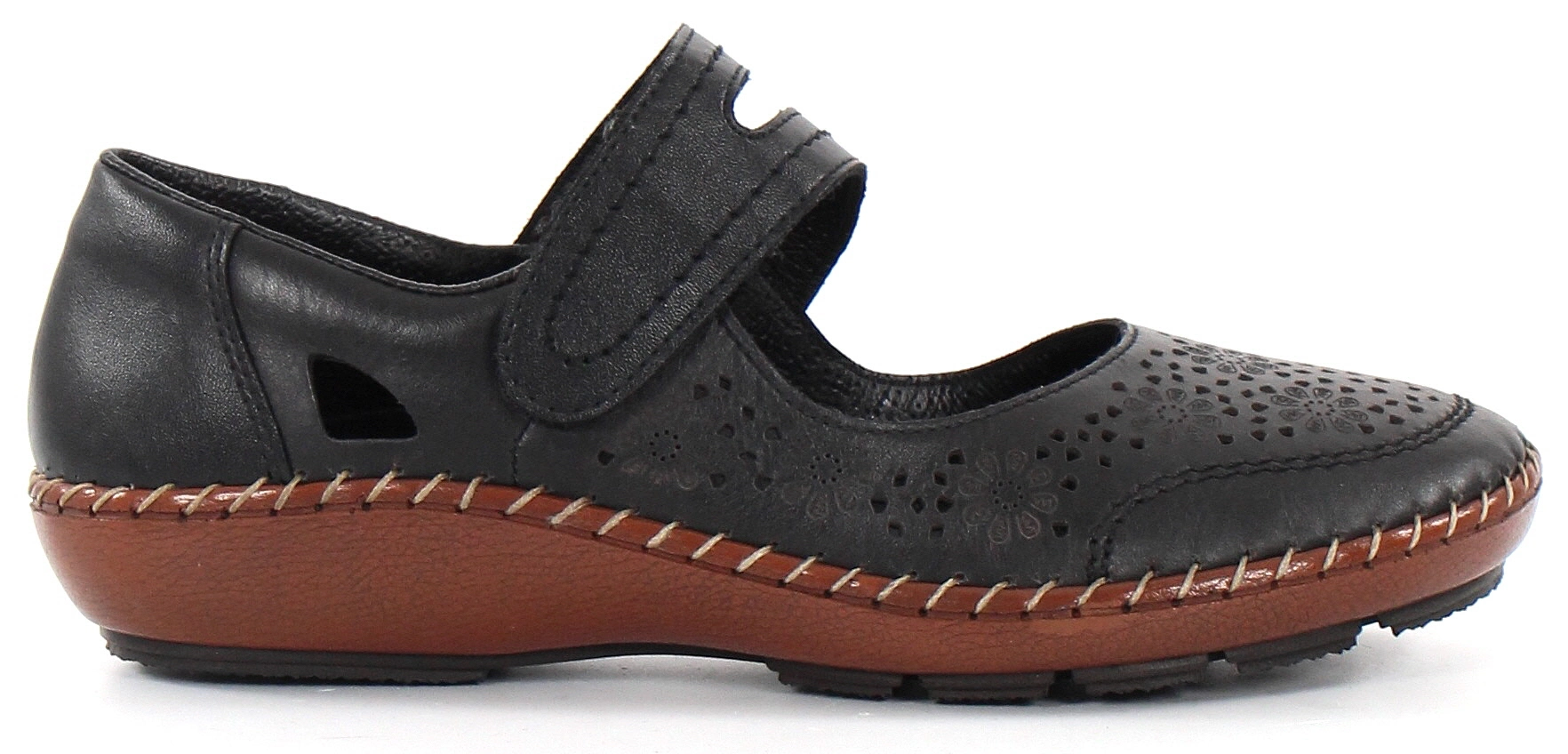 Rieker Promenadskor 44875-00 Svart 3 Rieker Promenadskor 44875-00 Svart