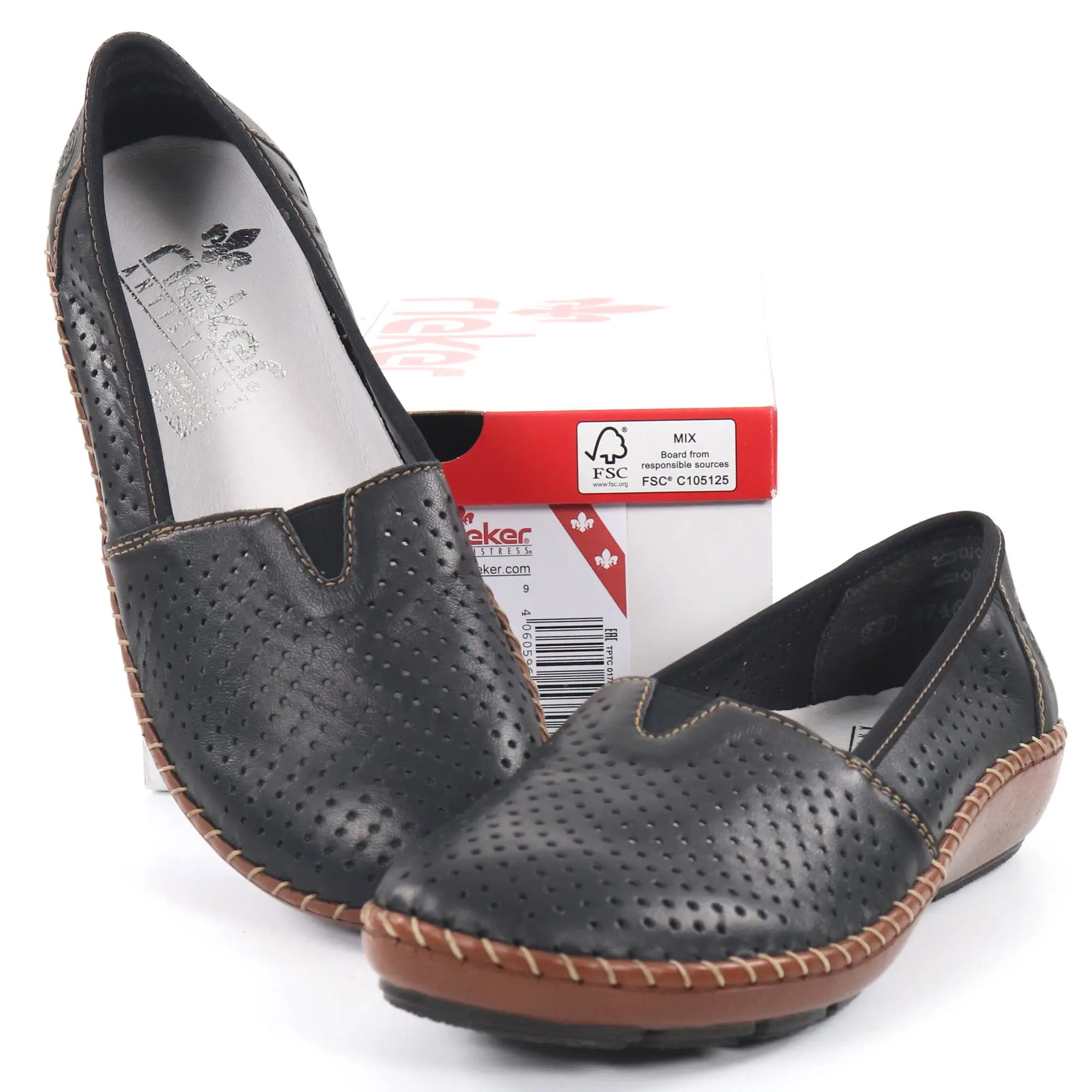 Rieker Promenadskor 44854-00 Svart 4 Rieker Promenadskor 44854-00 Svart - Bild 2