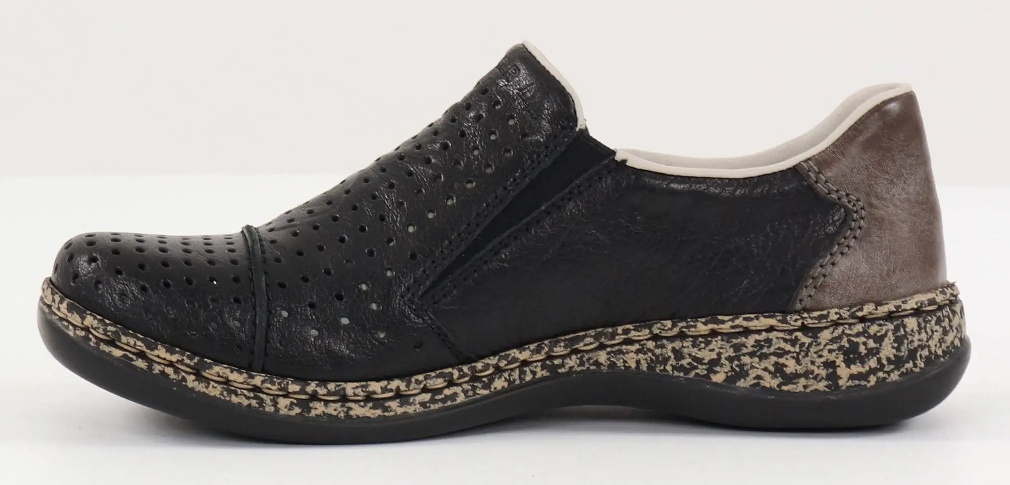 Rieker Dam Promenadskor I Läder 46353-00 Svart 4 Rieker Dam Promenadskor I Läder 46353-00 Svart - Bild 2