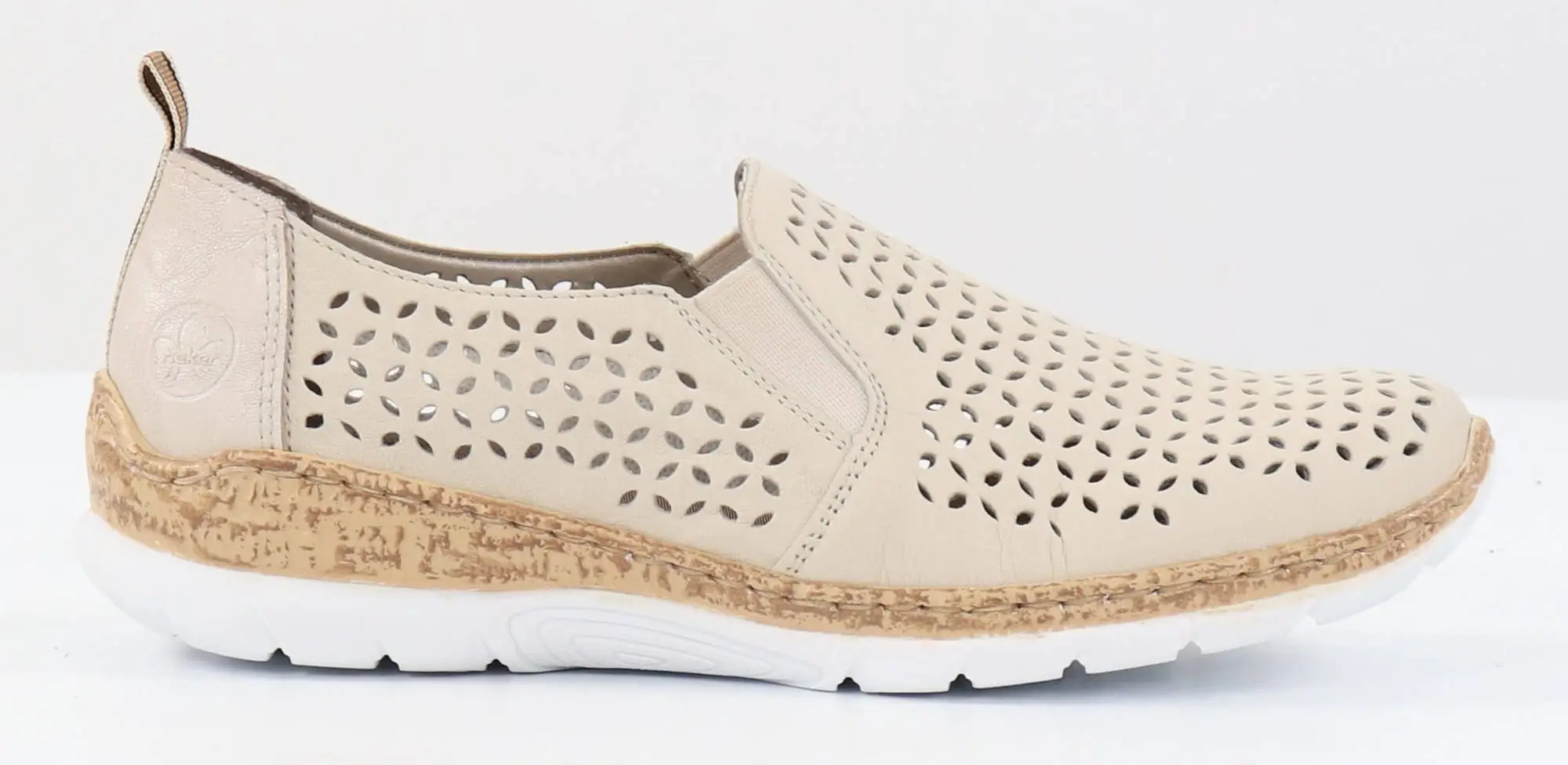 Rieker Dam Promenadskor I Läder N4251-60 Beige 3 Rieker Dam Promenadskor I Läder N4251-60 Beige