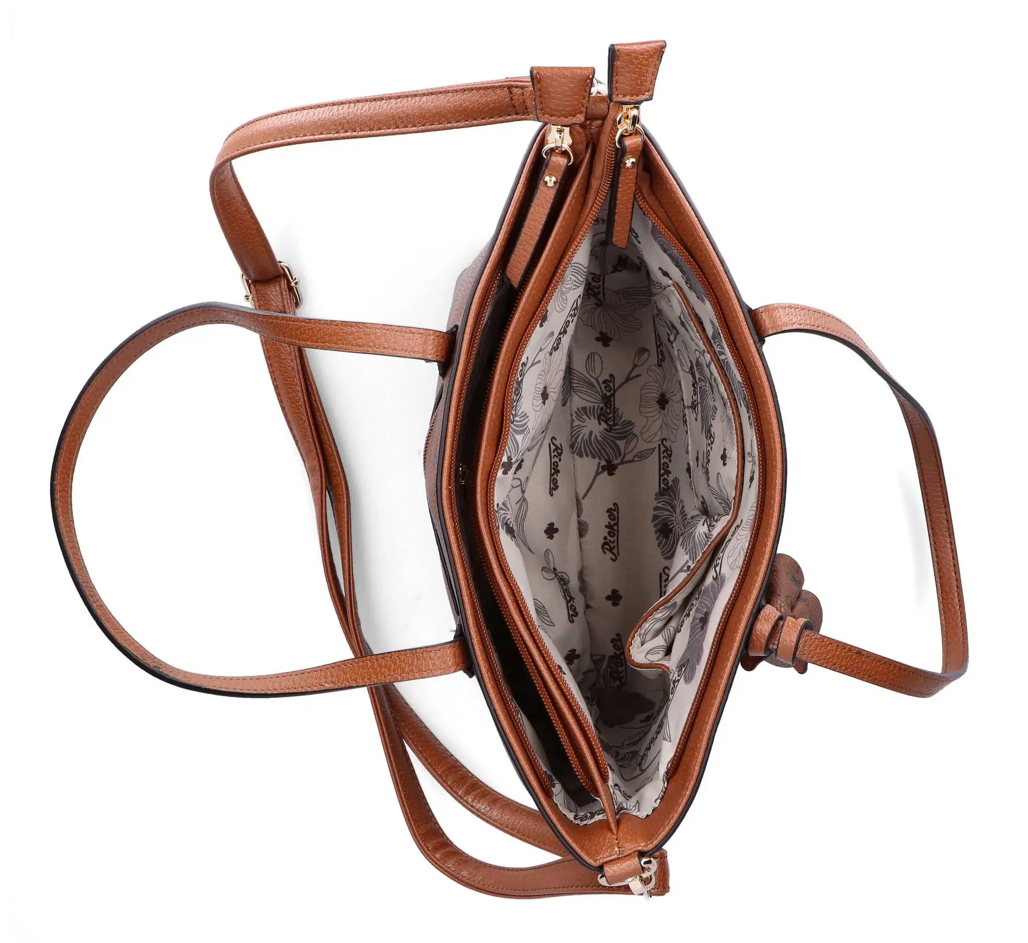 Rieker Axelremsväska Konstmaterial H1305-22 Brun 4 Rieker Axelremsväska Konstmaterial H1305-22 Brun - Bild 2